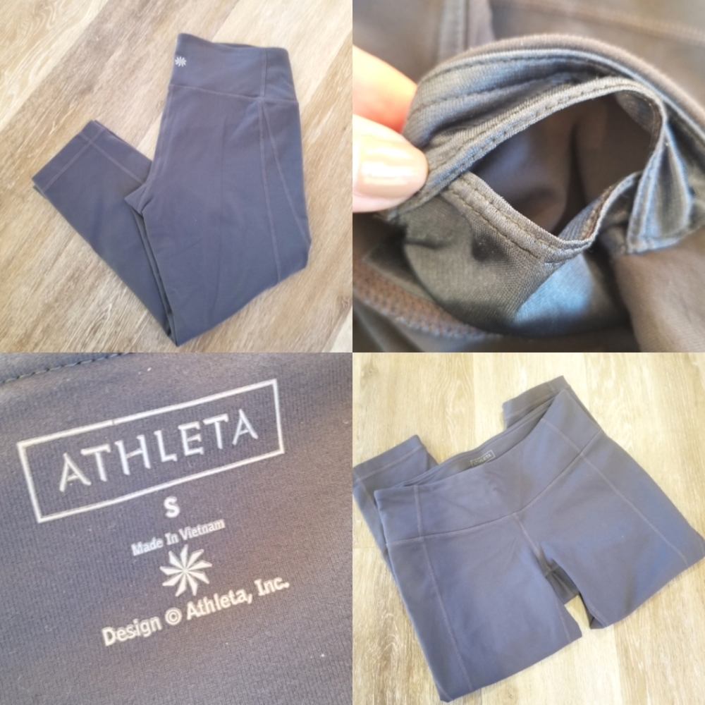 Athleta Yoga Legging Pants Grey Activewear Athleisure Athletic sz Small